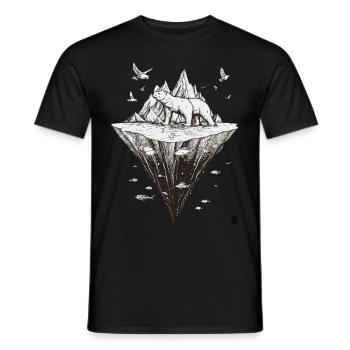 Polar bear - Men's T-Shirt - black - Front - AI Model Male 178 light (178cm)