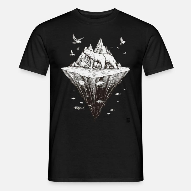 Eisbär - Männer T-Shirt - Schwarz