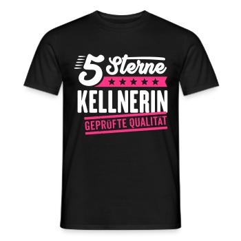 5Sterne Kellnerin - Männer T-Shirt - Schwarz - Vorne - AI Model Male 178 light (178cm)