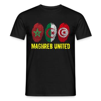 MAGHREB UNITED المغرب - Men's T-Shirt - black - Front - AI Model Male 178 light (178cm)