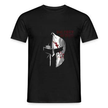 Spartan Helmet Sparta Gym Geschenk - Männer T-Shirt - Schwarz - Vorne - AI Model Male 178 light (178cm)