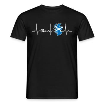 Schottland Alba Schottisch Herzschlag - Männer T-Shirt - Schwarz - Vorne - AI Model Male 178 light (178cm)