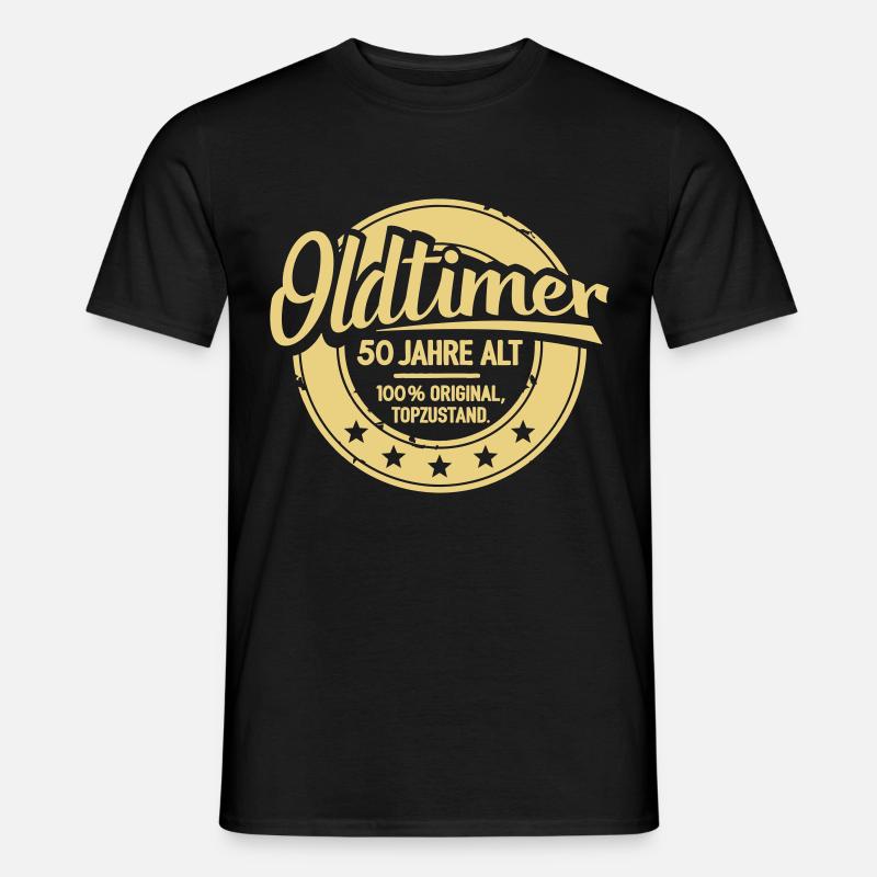 Oldtimer 50 Jahre alt - Männer T-Shirt - Schwarz