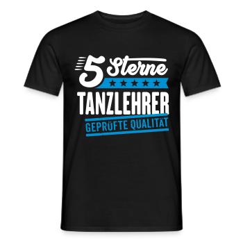 5Sterne Tanzlehrer - Männer T-Shirt - Schwarz - Vorne - AI Model Male 178 light (178cm)