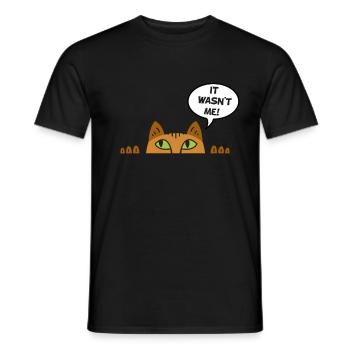 Cadeau chat perso coquin maine coon persan - T-shirt homme - noir - Devant - AI Model Male 178 light (178cm)