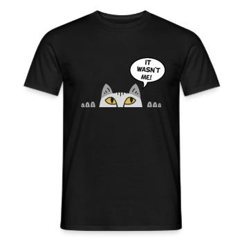 Cadeau chat perso coquin maine coon persan - T-shirt homme - noir - Devant - AI Model Male 178 light (178cm)