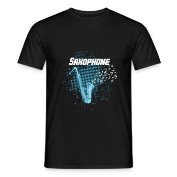 Joueur de saxophone Saxophoniste - T-shirt homme - noir - Devant - AI Model Male 178 light (178cm)