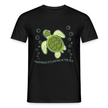 Cute Funny Turtle Sea Turtles Gift Turtle Lover - Men's T-Shirt - black - Front - AI Model Male 178 light (178cm)