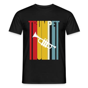 Retro Trompeter Trumpeter Geschenkidee Jazz - Männer T-Shirt - Schwarz - Vorne - AI Model Male 178 light (178cm)