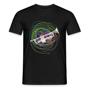 Joueur de trompette Idée cadeau Trumpeter Jazz Art - T-shirt homme - noir - Devant - AI Model Male 178 light (178cm)