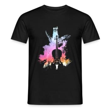 Violine Kunst Violinist Geschenkidee Geige Fiedler - Männer T-Shirt - Schwarz - Vorne - AI Model Male 178 light (178cm)