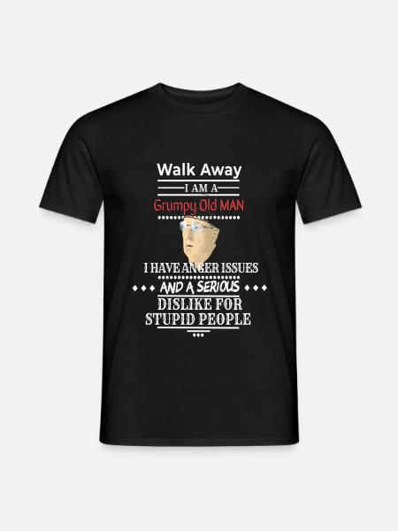 Vieil homme grincheux - Cadeau - Grand-père - Mænd T-shirt - sort
