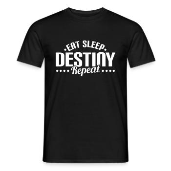 Eat Sleep Destiny Repeat - Männer T-Shirt - Schwarz - Vorne - AI Model Male 178 light (178cm)