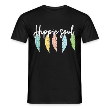 Mouvement Hippie Paix Fleur Pouvoir Paix - T-shirt homme - noir - Devant - AI Model Male 178 light (178cm)