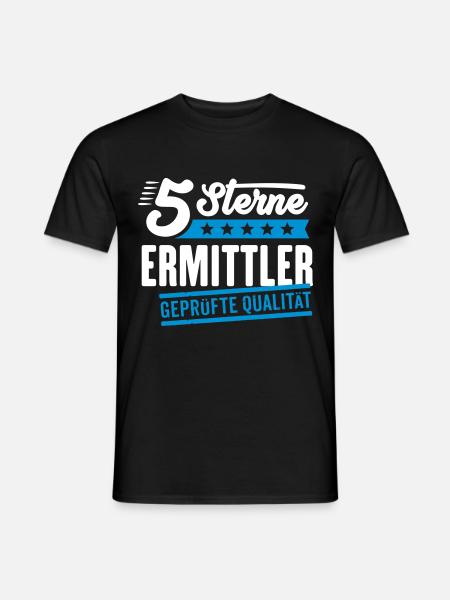 5Sterne Ermittler - Männer T-Shirt - Schwarz