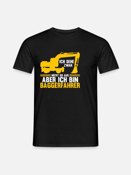 Bagger Fahrer Bagger Bauen Geschenk - Männer T-Shirt - Schwarz