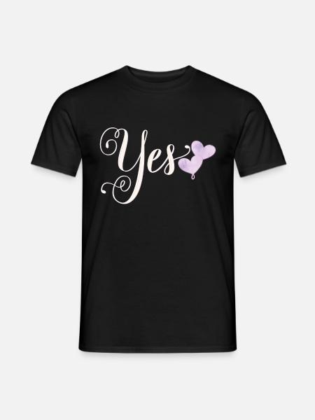 Ja, ich will - Männer T-Shirt - Schwarz