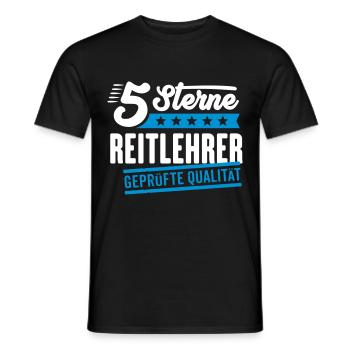 5Sterne Reitlehrer - Männer T-Shirt - Schwarz - Vorne - AI Model Male 178 light (178cm)