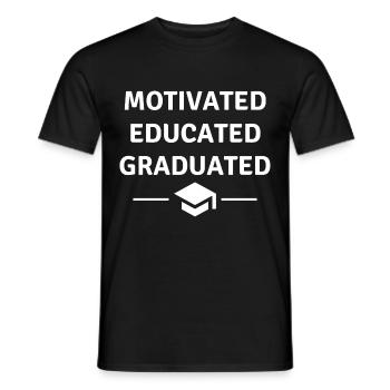 Degree University Students Motivation - Men's T-Shirt - black - Front - AI Model Male 178 light (178cm)