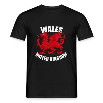 Dragon du pays de galles - T-shirt homme - noir - Devant - AI Model Male 178 light (178cm)