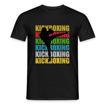 Kick-Boxing Kick-Boxing Kick-Boxing - T-shirt homme - noir - Devant - AI Model Male 178 light (178cm)