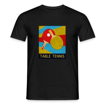 Ping-ping-lt - T-shirt homme - noir - Devant - AI Model Male 178 light (178cm)