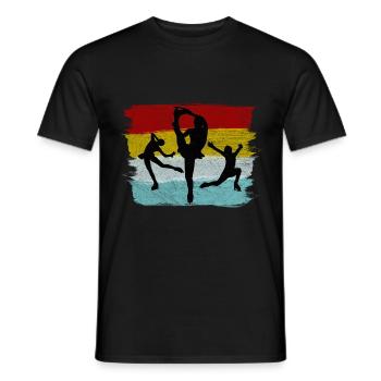 Eislauf Schlittschuh Wintersport Eiskunstlauf - Männer T-Shirt - Schwarz - Vorne - AI Model Male 178 light (178cm)