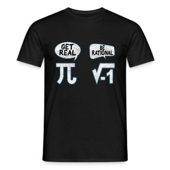 Math teacher Pi Mathematics Math mathematical - Men's T-Shirt - black - Front - AI Model Male 178 light (178cm)