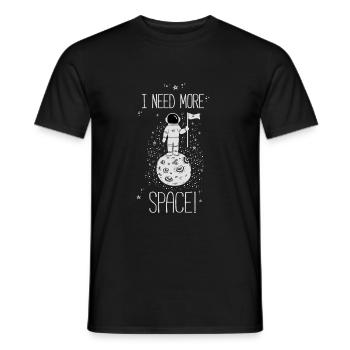 astronaut - Men's T-Shirt - black - Front - AI Model Male 178 light (178cm)