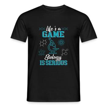 biology - Men's T-Shirt - black - Front - AI Model Male 178 light (178cm)