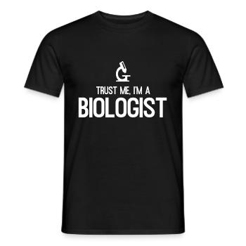 biologist - Men's T-Shirt - black - Front - AI Model Male 178 light (178cm)
