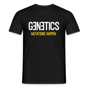 genetics - Men's T-Shirt - black - Front - AI Model Male 178 light (178cm)