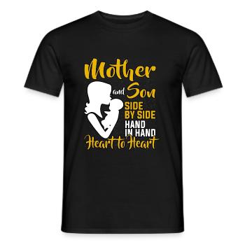 Mother and Son Mom Mom Mother's Day Mother's Love - Men's T-Shirt - black - Front - AI Model Male 178 light (178cm)