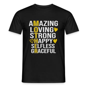 Maman Maman Maman - T-shirt homme - noir - Devant - AI Model Male 178 light (178cm)