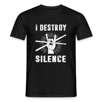 Musique rock rocknroll batterie batterie batteur - T-shirt homme - noir - Devant - AI Model Male 178 light (178cm)