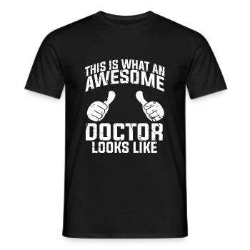 Doctor doctor medic - Men's T-Shirt - black - Front - AI Model Male 178 light (178cm)