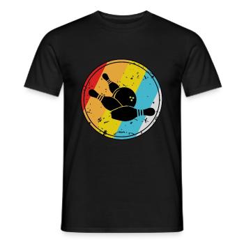 Boule de bowling - T-shirt homme - noir - Devant - AI Model Male 178 light (178cm)