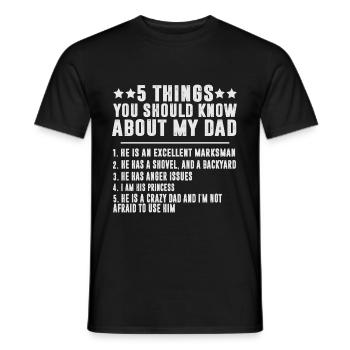 Fille chérie de papa et fille - T-shirt homme - noir - Devant - AI Model Male 178 light (178cm)