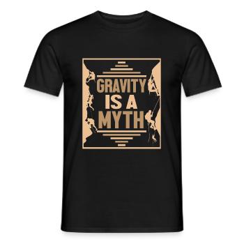 Climbing climber climbing wall mountaineering - Men's T-Shirt - black - Front - AI Model Male 178 light (178cm)