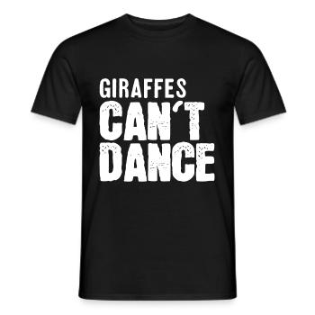 Giraffes can not dance - Men's T-Shirt - black - Front - AI Model Male 178 light (178cm)