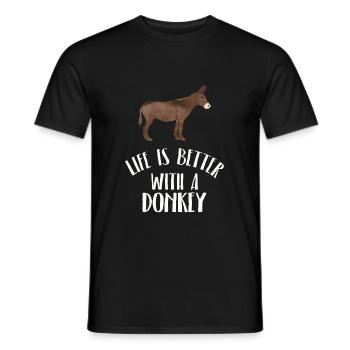 ass - Men's T-Shirt - black - Front - AI Model Male 178 light (178cm)
