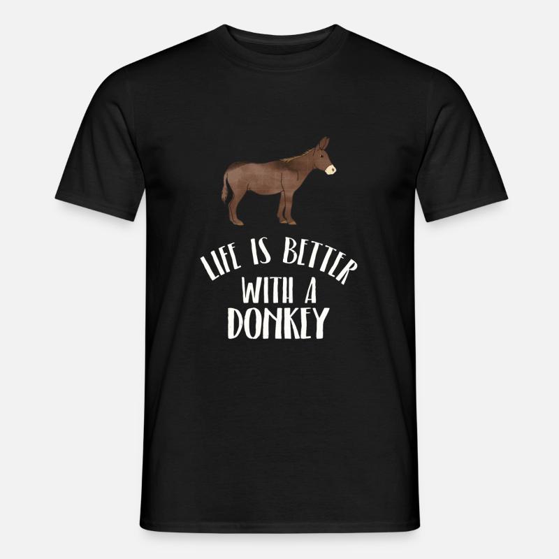 Esel - Männer T-Shirt - Schwarz