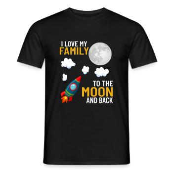 family - Men's T-Shirt - black - Front - AI Model Male 178 light (178cm)