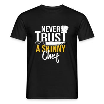 Chef cook star chef cook - Men's T-Shirt - black - Front - AI Model Male 178 light (178cm)