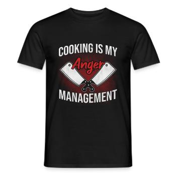 Chef star chef chef cook gift - Men's T-Shirt - black - Front - AI Model Male 178 light (178cm)