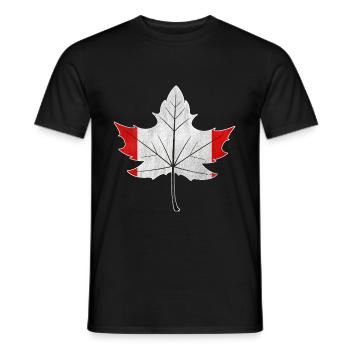 Canada Canada drapeau de feuille d'érable nationalité - T-shirt homme - noir - Devant - AI Model Male 178 light (178cm)
