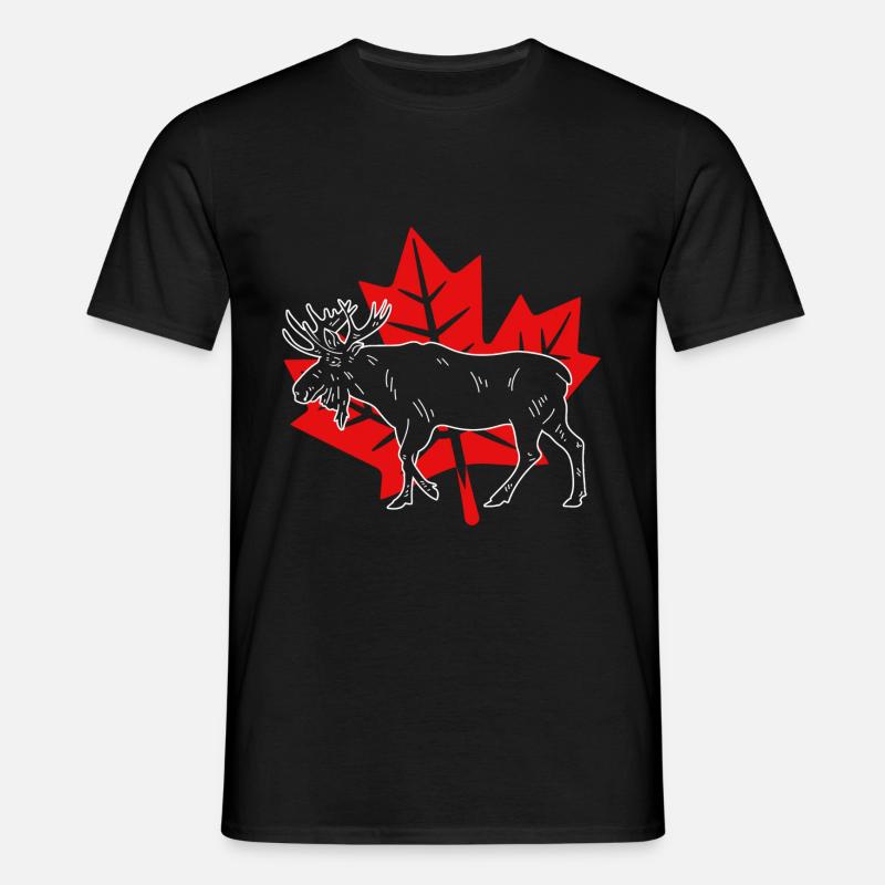 Canada moose maple leaf - Men's T-Shirt - black