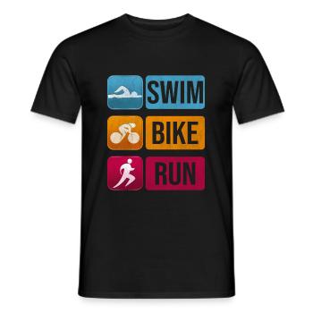 Triathlon - T-shirt homme - noir - Devant - AI Model Male 178 light (178cm)
