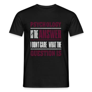 Psychologe - Männer T-Shirt - Schwarz - Vorne - AI Model Male 178 light (178cm)