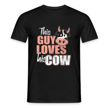 Cow cows - Men's T-Shirt - black - Front - AI Model Male 178 light (178cm)